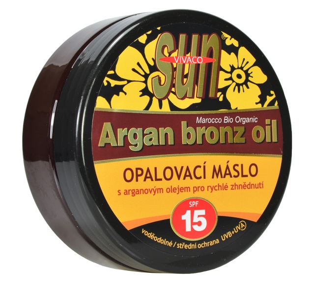 OPALOVACÍ MÁSLO 15 SPF pro rychlé zhnědnutí s arganovým olejem