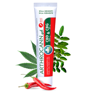 ARTHROCANN CBD+CBG konopný gel hřejivý